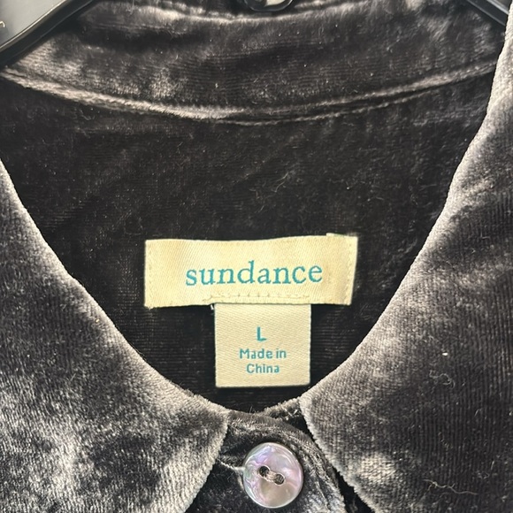 Sundance Charcoal Rocio Velvet Shirt Dress Size Large - Picture 3 of 5